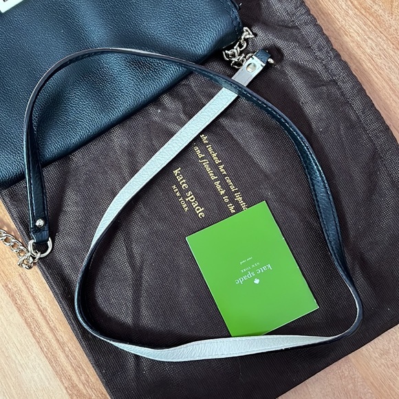 Kate Spade Black Mini Purse with Black/White Strap - Picture 10 of 11